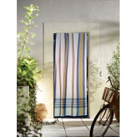 Rideau marseillais tissé Bleu (225 x 140 cm)