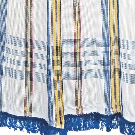 Rideau marseillais tissé Bleu (225 x 140 cm)