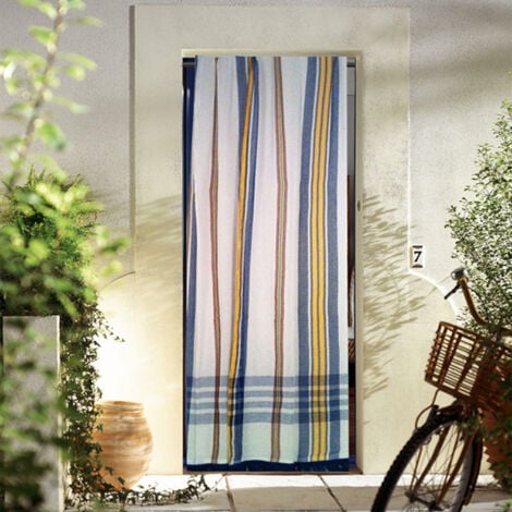 Rideau marseillais tissé Bleu (225 x 140 cm)