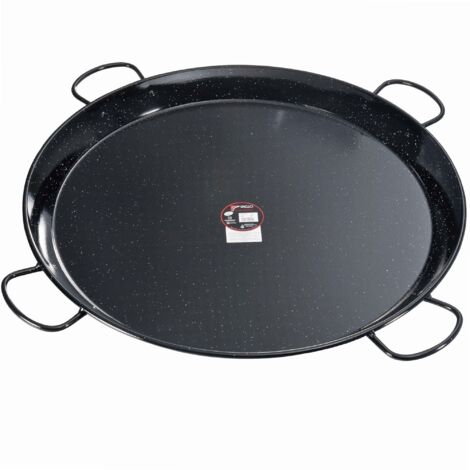 Plat à paella en métal émaillé Ø 80 cm – Finition émaillée pour cuisson optimale – Poignées ergonomiques – Facilité de nettoyage – Vaello Campos