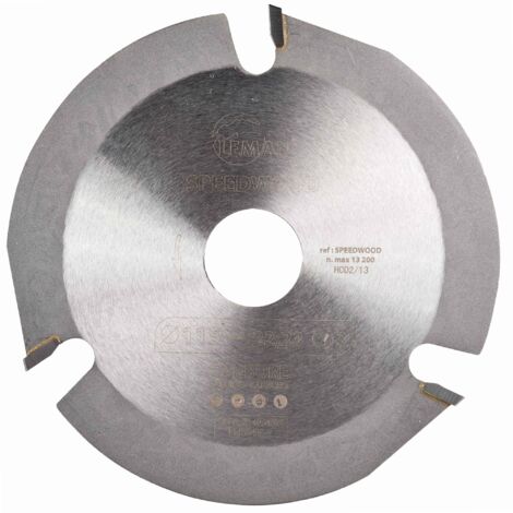 Leman – Disque carbure 115mm pour bois – Ø alésage 22,2mm – Épaisseur 3,8mm – 3 veines – Rotation max 13200 tr/min