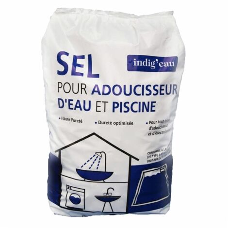 Comap – Sel spécial piscine – Adoucisseur d'eau 25 kg – Na Cl 99,7% – Conformité NF EN973 – Pastilles cylindriques 15g
