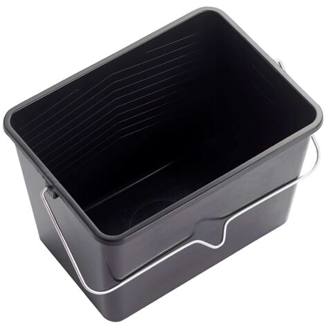 Bac à peinture 7l noir – Grille d'essorage intégrée – Pour rouleaux jusqu'à 180 mm – Fabrication française certifiée – Savy