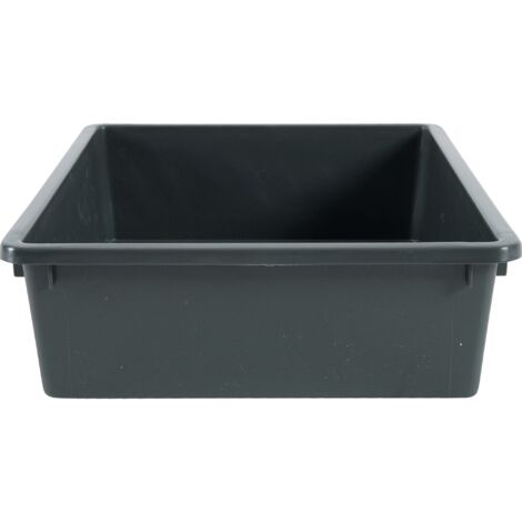 Bac à litière éco gris anthracite 28,5 x 38,5 cm – Rebord anti-projection – Facile à nettoyer – Contribue à l'éco-responsabilité – Zolux