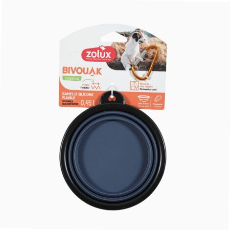 Gamelle de voyage pliable Bivouak en silicone bleu 450 ml – Zolux