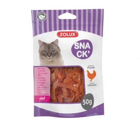 Friandise mini filet de poulet 50 g pour chat - zolux