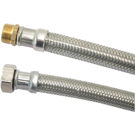 Flexible MÂLE-FEMELLE 15 cm BOUTTÉ Ø8 mm avec filetage MÂLE-FEMELLE de 12x17 mm