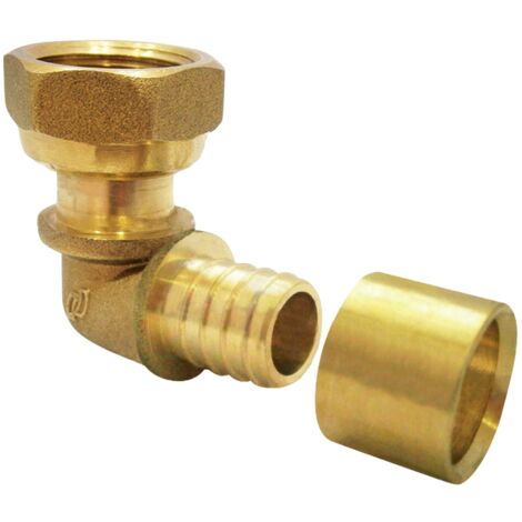 Raccord coude PER par glissement, femelle 15 x 21, Ø11 mm – BOUTTÉ
