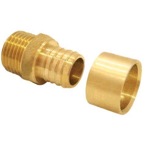 Raccord PER à glissement Mâle - Boutté Mâle 15 x 21 mm (1/5)