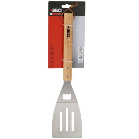Spatule de barbecue en acier inoxydable avec manche en bois 41 cm - BBQ (1/3)