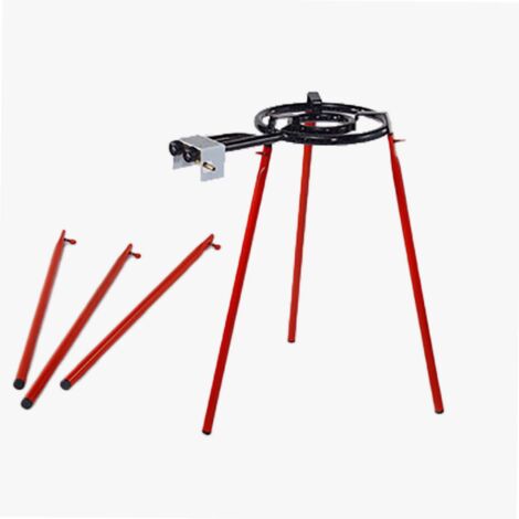 Set de 3 pieds ronds en acier laminé à froid 75 cm – Compatible brûleurs paella jusqu'à 40 cm – Conception légère et antirouille – Vaello