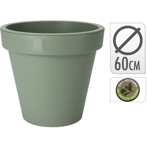 Pot de fleurs rond vert pastel plusieurs diamètres Ø 60 cm