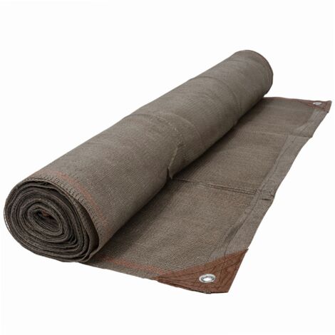 Werka Pro – Brise vue taupe 220g/m² – Opacité 90 % – Dimensions 1,50 x 10 m – Œillets en aluminium – Tissage renforcé