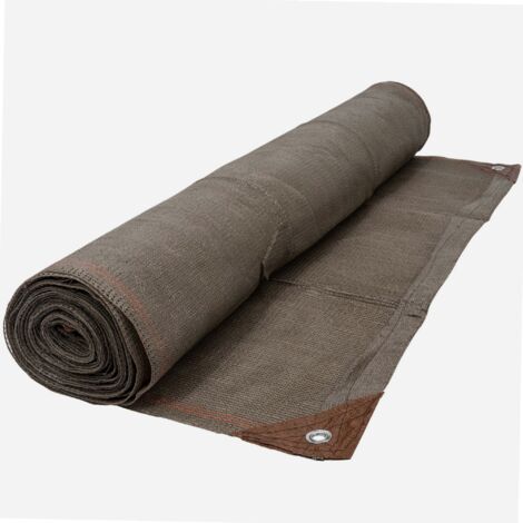 Werka Pro – Brise vue taupe 220g/m² – Opacité 90 % – Dimensions 2 x 10 m – Œillets en aluminium – Tissage renforcé - PRO 2 X