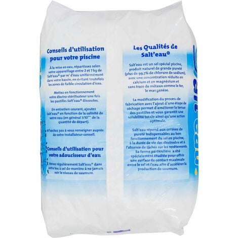 Sel pour traitement de l'eau de piscine  sac de 25kg