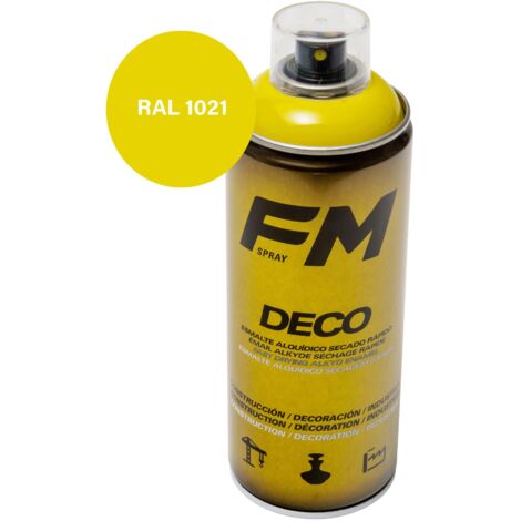 Bombe de peinture jaune 400ml Jaune Colza - RAL1021