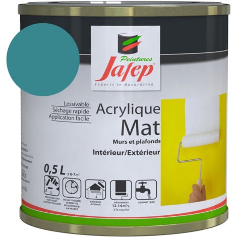 Peinture acrylique Turquoise mat Jafep  0,5l