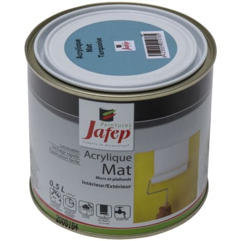 Peinture acrylique Turquoise mat Jafep  0,5l