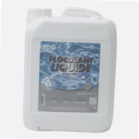 Aqualux – Floculant liquide pour piscine – Clarifiant anti-eau trouble – 5L – Compatible filtres à sable, verre, cartouche, zéolithe