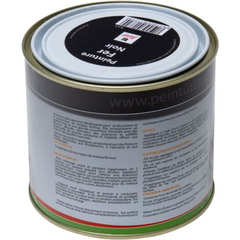 Peinture fer antirouille noir 0,5l