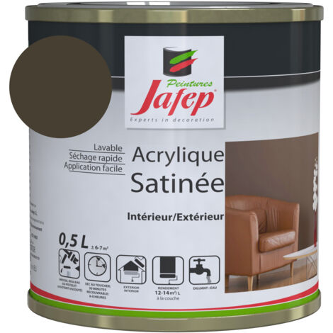 Peinture acrylique satinée taupe Jafep  0,5l  0,5 L 0,5 L