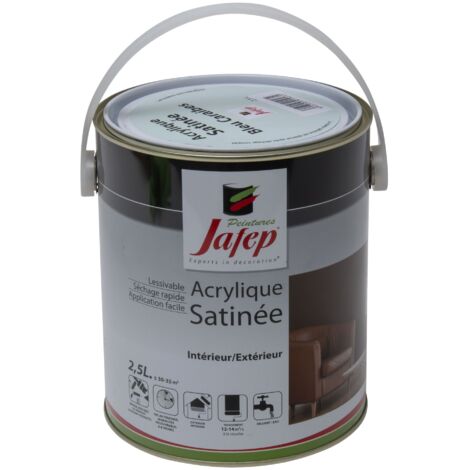 Peinture acrylique satinée bleu caraïbes Jafep 2,5 L