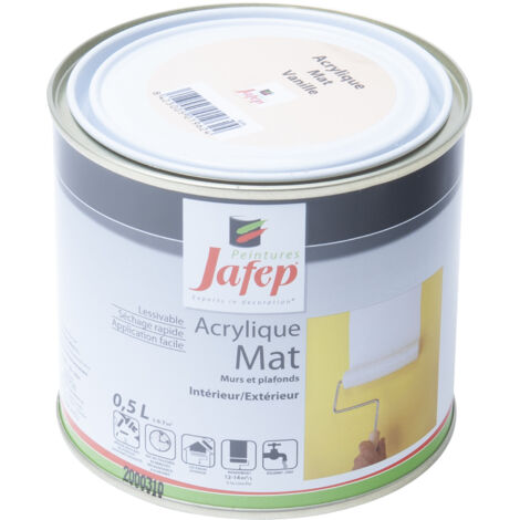 Peinture acrylique mat vanille Jafep  0,5L