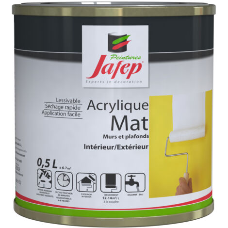 Peinture acrylique mat vanille Jafep  0,5L