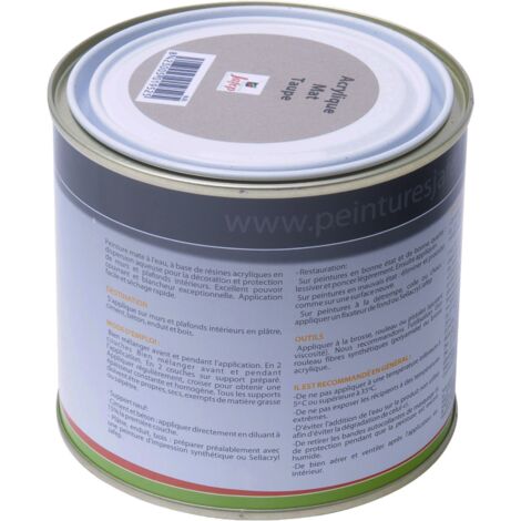 Peinture acrylique mat taupe Jafep  0,5L