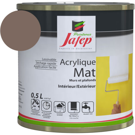 Peinture acrylique mat mokka Jafep  0,5L