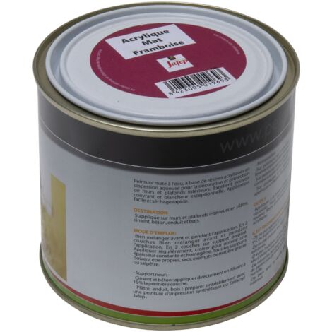 Peinture acrylique mat framboise Jafep  0,5L  0,5 L 0,5 L