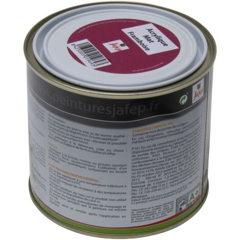 Peinture acrylique mat framboise Jafep  0,5L  0,5 L 0,5 L