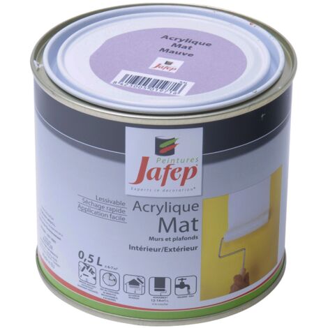 Peinture acrylique mat mauve Jafep 0,5 L