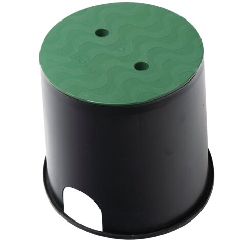 Jardibric – Regard de branchement circulaire 285 x 250 mm – Pour 1 à 2 électrovannes – En polypropylène résistant aux intempéries