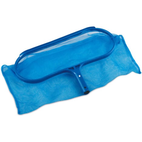 Garosa Outil de nettoyage de baignoire d'étang de piscine de sac profond de  filet de maille fine d'écumoire de feuille en plastique bleu, filet d'écumoire  de piscine, écumoire de piscine 