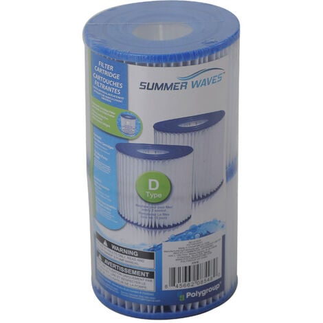Lot de 2 cartouches filtres pour piscine modèle D