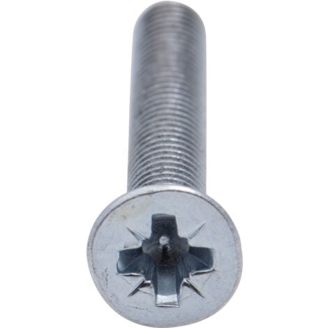 Vis à métaux zinguée tête fraisée PZ cruciforme Viswood Ø 6x30 mm (lot de 10 vis+écrou)