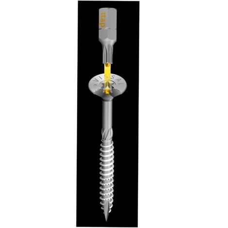 500 vis à bois TTAP 4x50mm – Filetage asymétrique pour fixation optimale – Acier zingué – Boîte de 500 unités – Vissal