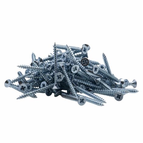 Vis à bois tête fraisée PZ zinguée 4x16 mm – Filetage total – Lot de 100 vis pour bois dur – Vissage rapide et efficace – Vissal
