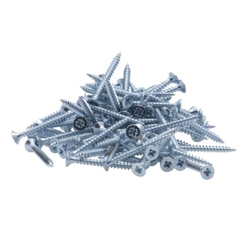 Vis à bois tête fraisée PZ zinguée Viswood filet total 3x30 mm (x100 vis)
