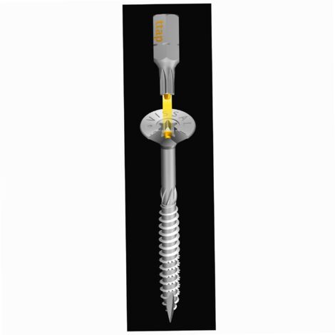 Vis à bois zinguées tête fraisée TX 5,0 x 80 mm – Boîte de 200 unités – Fixation optimale pour bois dur – Filetage asymétrique – Vissal