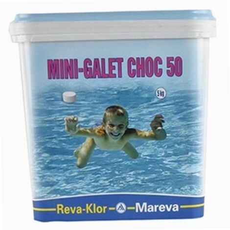 Mini galets de chlore MAREVA traitement choc pour piscine - 5 kg - 125 g - 100209U