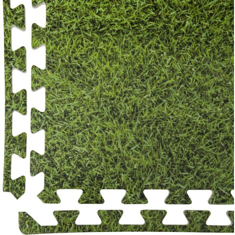 Dalle pour piscine imprimé gazon  50x50cm  1cm épaisseur 8 pièces WERKA PRO