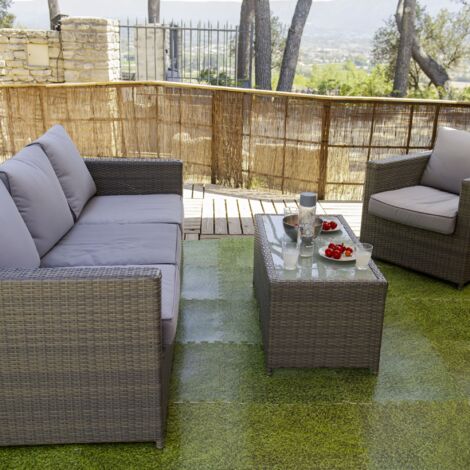 Dalle pour piscine imprimé gazon  50x50cm  1cm épaisseur 8 pièces WERKA PRO