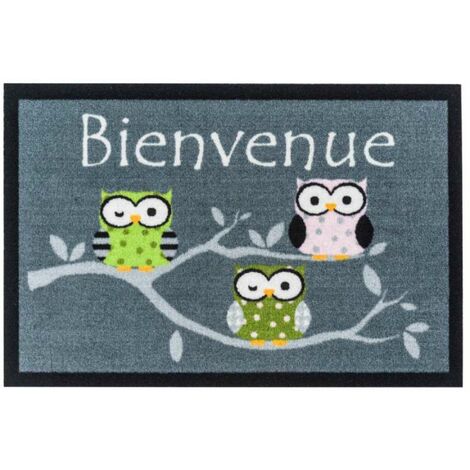 Paillasson Chouette Hiboux türmatte tapis sol Owl saleté tapis Bienvenue welcome
