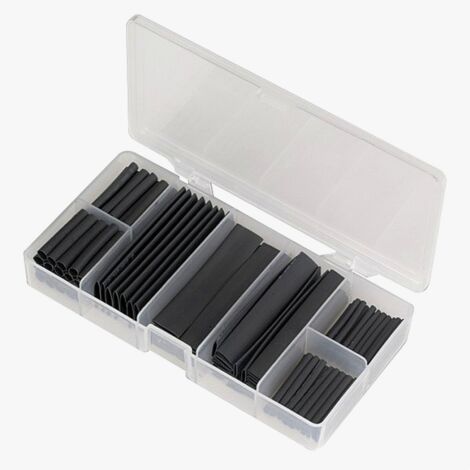 Autobest – Coffret de 127 gaines thermo-rétractables – Plusieurs diamètres et longueurs – Pour auto-moto et nautisme – Qualité testée (1/4)