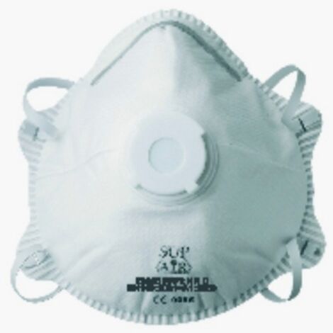 Masque FFP2 NR D jetable avec soupape – Protection contre poussières et aérosols – Lot de 10 pièces – Conformité EN149:2001+A1:2009 – Sup Air