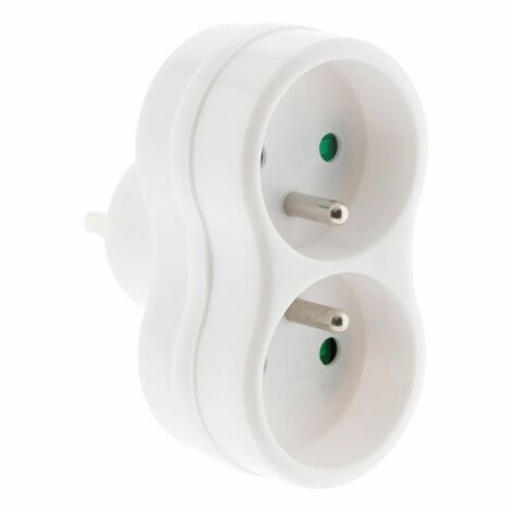 Zenitech – Multiprise biplite 2 prises 16A – Puissance 3680W – Sécurité enfant intégrée – Pour utilisation intérieure – Certifiée NF - 2x16A
