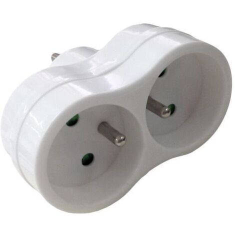 Multiprise Essentielb 2 Prises Avec Interrupteur – 16A, Bloc Prise Blanc Pour Maison, Neuf Sous Emballage