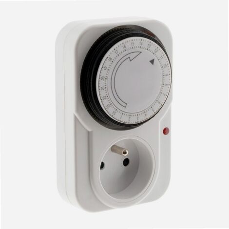 Otio – Programmateur journalier mécanique 3500W – Programmation par tranche de 15 min – Voyant de fonctionnement – Pour éclairage et chauffage